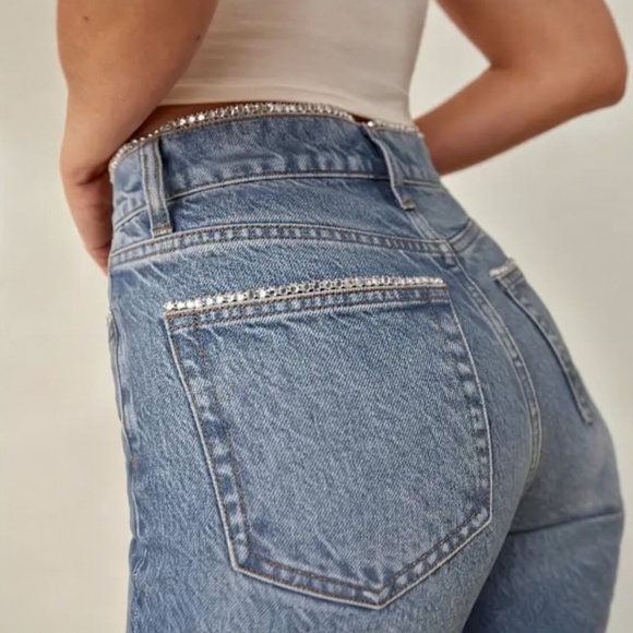 REFORMATION Stardust High Rise Straight Jeans in Colorado Wash Size 27 - Picture 2 of 13